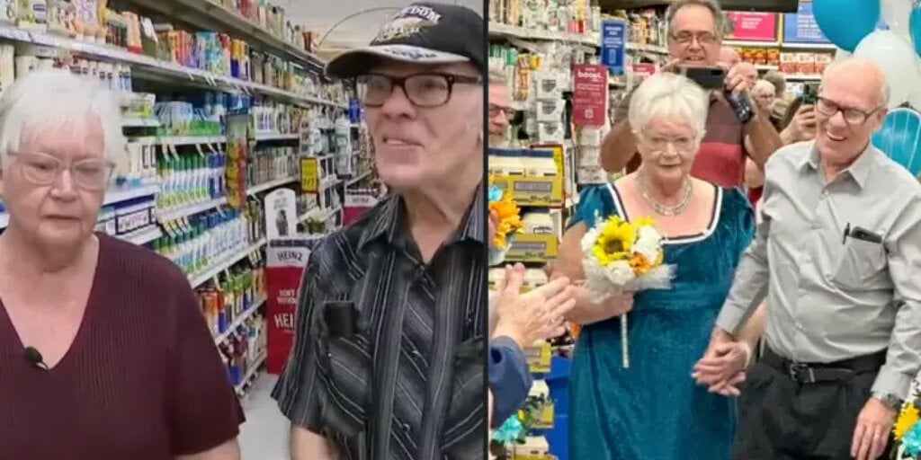 Elderly Couple Chooses the Grocery Store They Met in for Their Nuptials