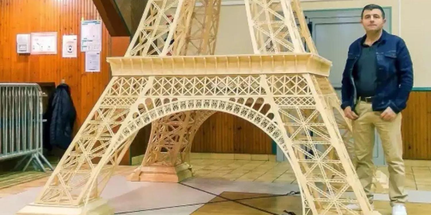 23ft Matchstick Eiffel Tower Gets World Record